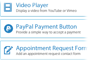 Add audio, video, PayPal buttons and more